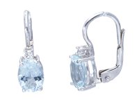 Orecchini Gazzola Donna For Ever in Oro bianco Acquamarina 142940